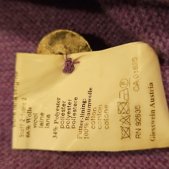 Purple cardigan wool Giesswein - Picture 11 of 12